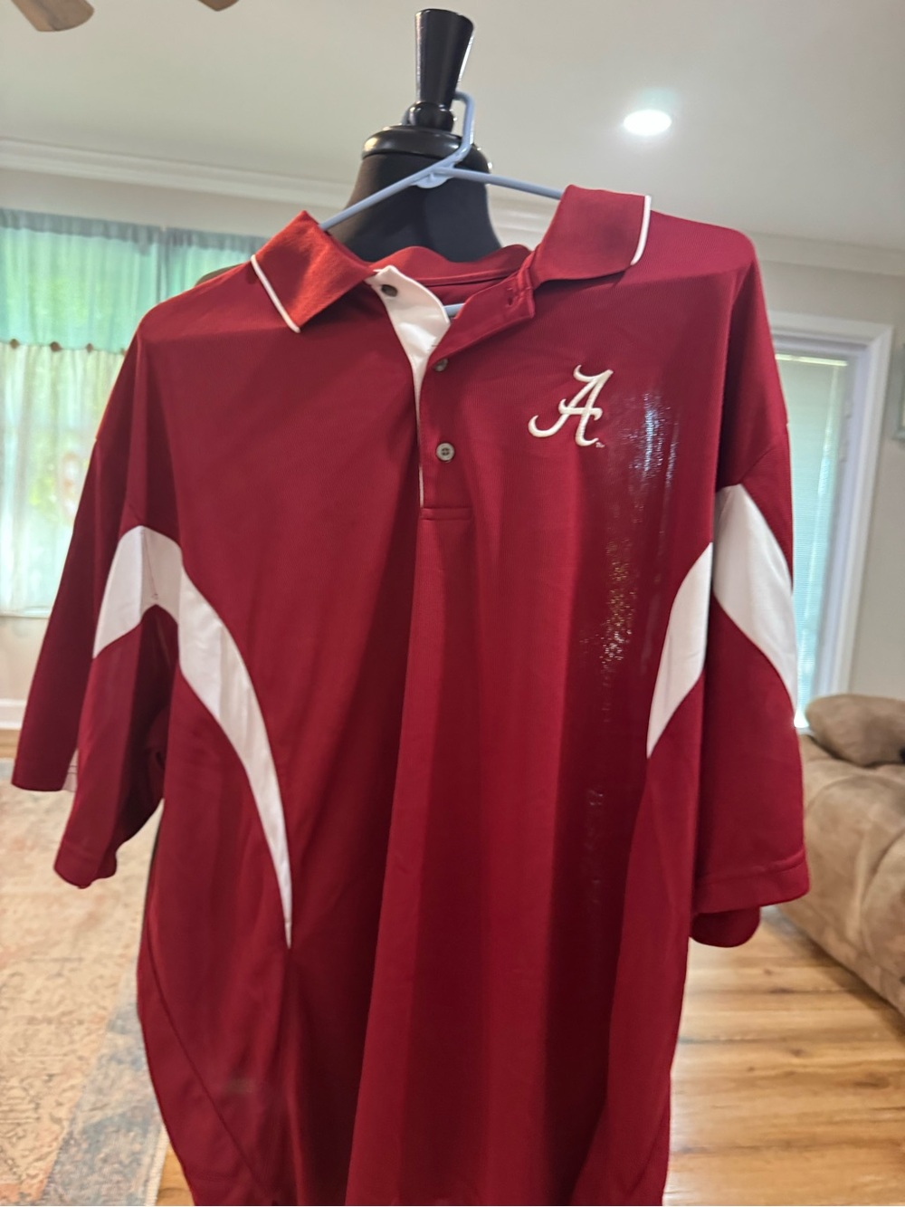 PGA Tour Crimson Polo with White Accents